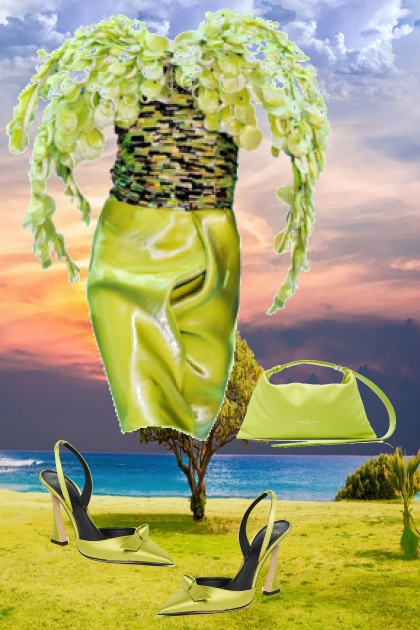 Foliage dress- Fashion set