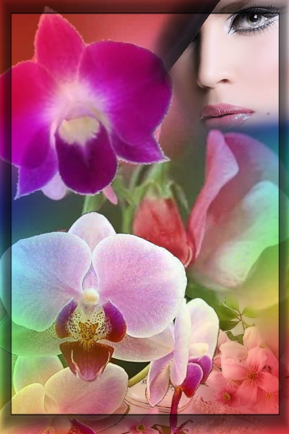 Gorgeous orchids- Fashion set