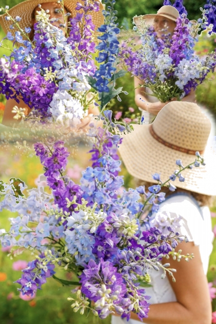 Girl with meadow flowers- combinação de moda