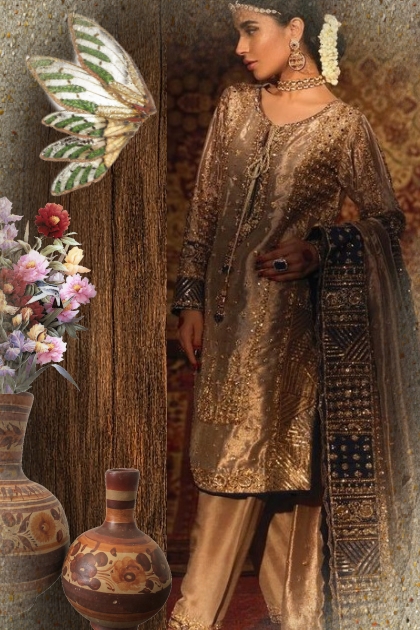 Tunic in the oriental style- combinação de moda