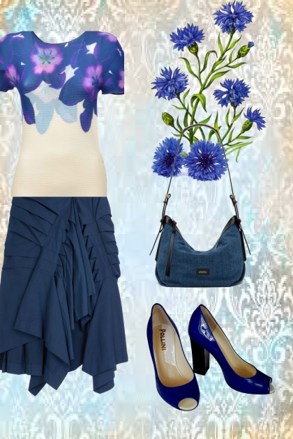 Everyday outfit in blue- Combinaciónde moda