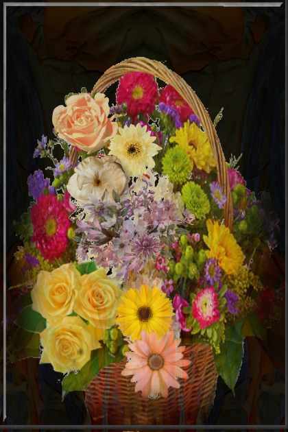 A basket of flowers 221- Modna kombinacija