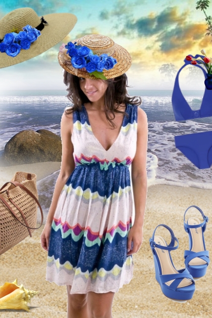 Yellow sand, blue sea- Fashion set