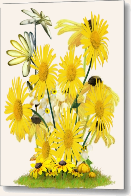 Yellow flowers 555- Combinazione di moda