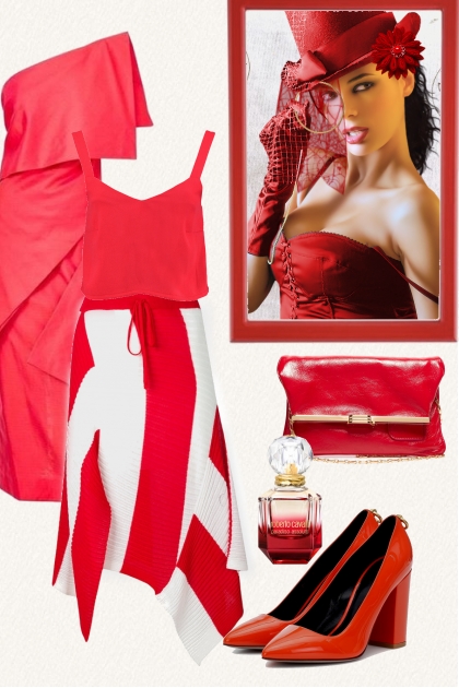 Outfits in red 2- Модное сочетание