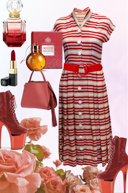 Red and white stripes 22- Combinazione di moda