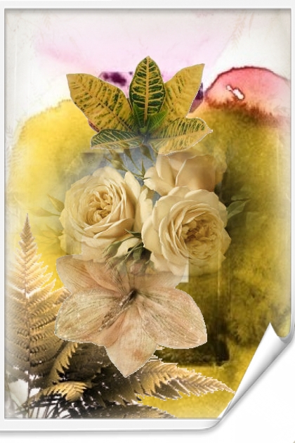 Flowers in beige- Combinazione di moda