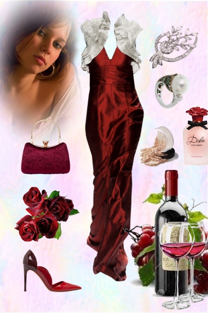 Wine red- Fashion set