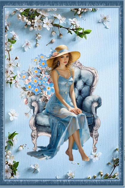 Blue armchair- Fashion set