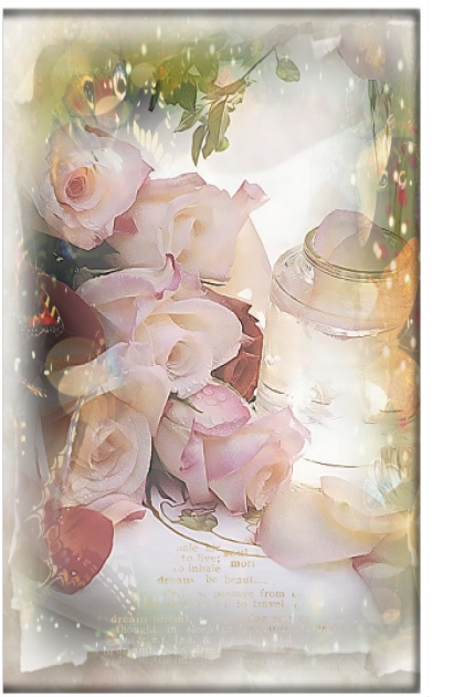 Pale pink roses- Fashion set