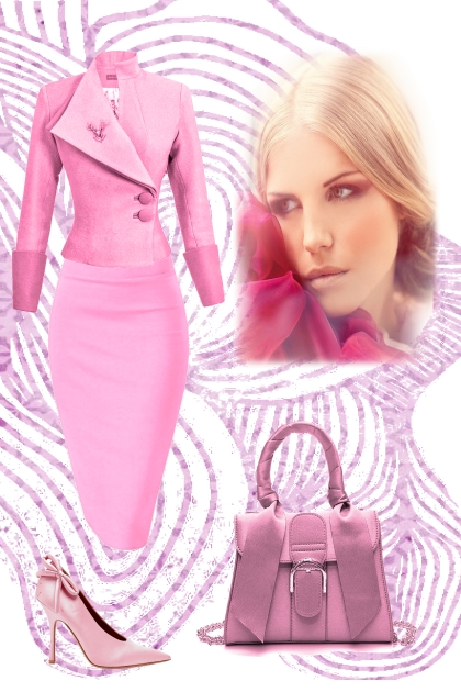 Feminine pink 24- Combinazione di moda