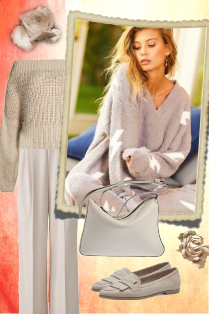 Knitted beige- Combinazione di moda