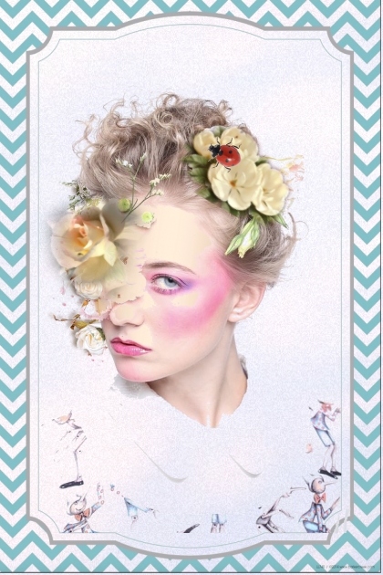 Hairdress with flowers 2- コーディネート