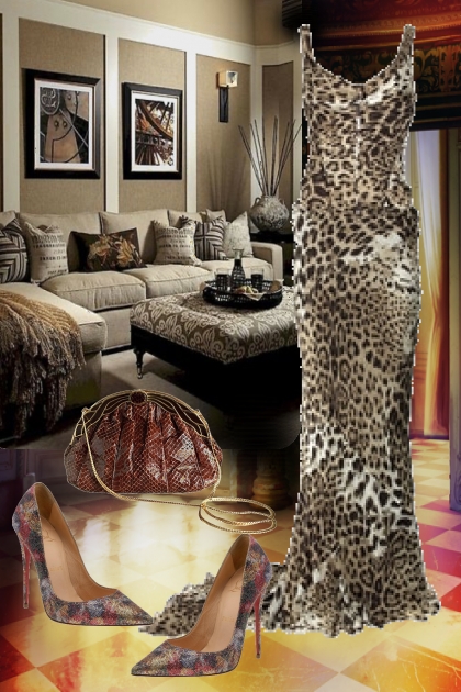 Cocktail dress with animal print - Fashion set