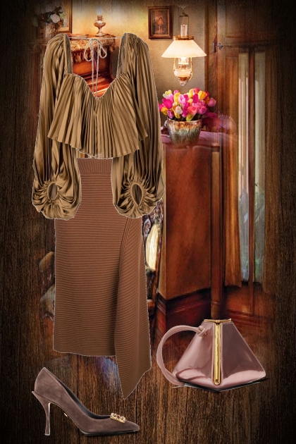 Pleated blouse 2- Fashion set