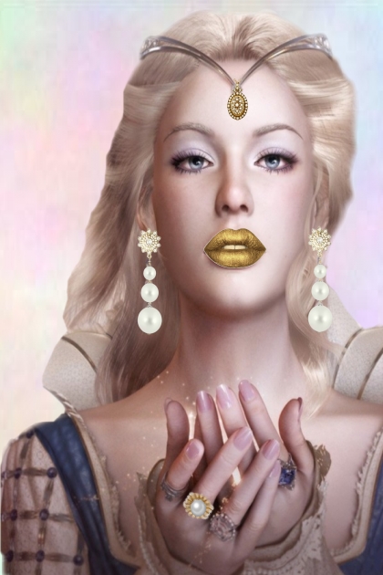 Gold lipstick- Fashion set