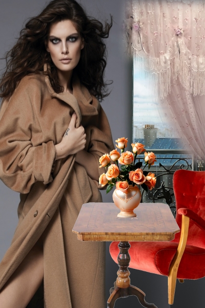 Cashmere coat- Combinazione di moda