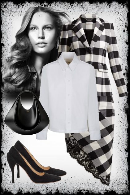 Very simple black and white- Combinaciónde moda