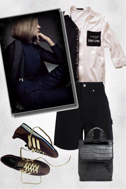 Black and white casual 2- Fashion set