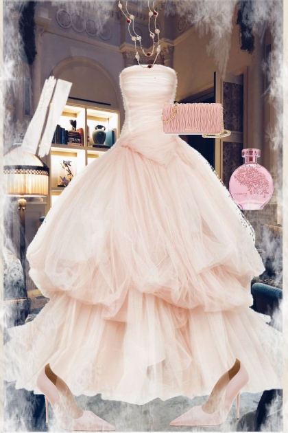 Pale rose ball dress- Modekombination