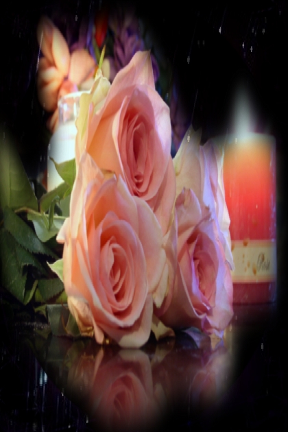 The charm of pink roses- Combinazione di moda