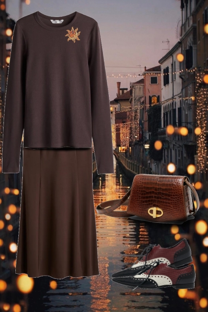 Brown and casual- Fashion set