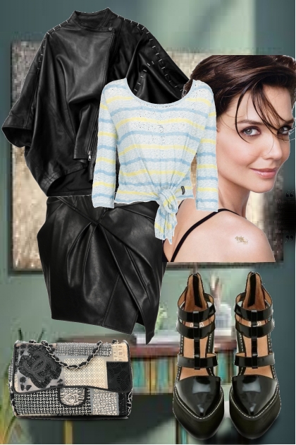 Leather outfit 22- Combinazione di moda