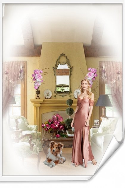 Sitting room in pastel colours- Fashion set