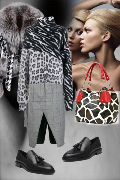 Black and white print- Fashion set