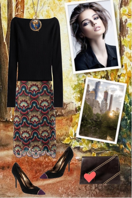 Peacock skirt- Fashion set