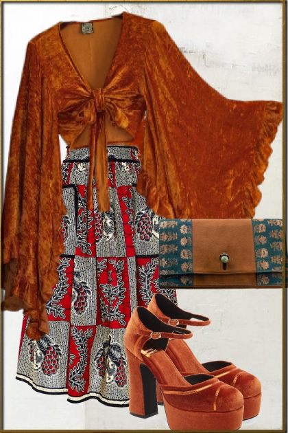 Terracotta accents- Fashion set