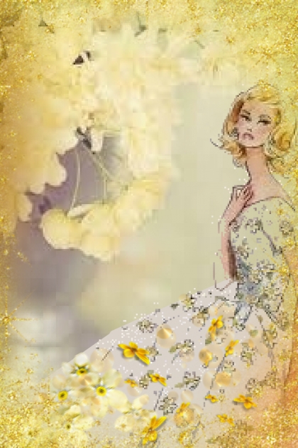 Golden flowers 23- Fashion set