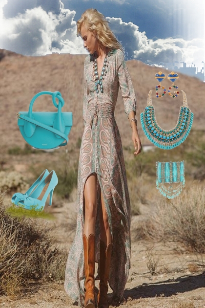 Turquoise accessories 2- Модное сочетание