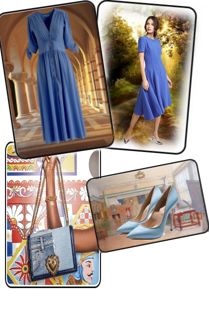 Blue dress 23- Fashion set