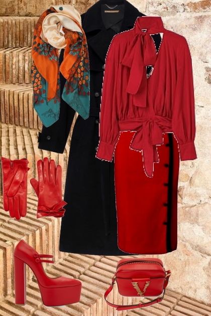 Red and black 4- Combinazione di moda