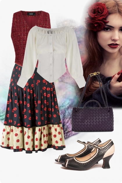 Folk style outfit- Combinaciónde moda