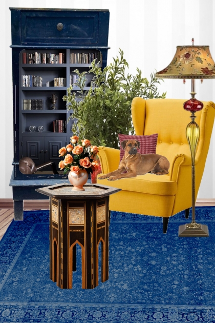 Yellow armchair- Combinaciónde moda