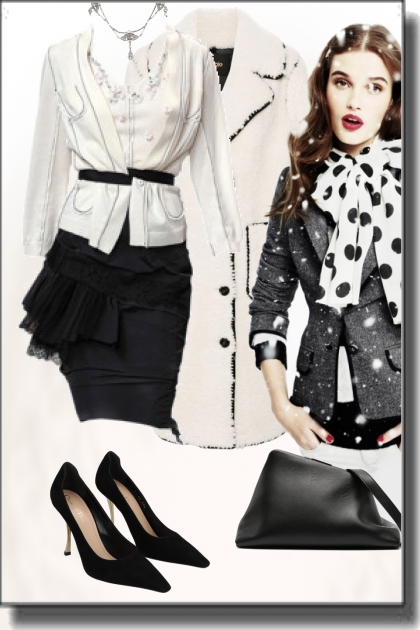 Glamorous black and white 21- Модное сочетание