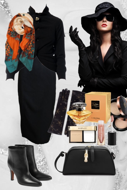 Black cardigan- Fashion set