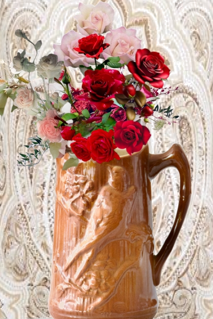 Roses in a jug- Modna kombinacija