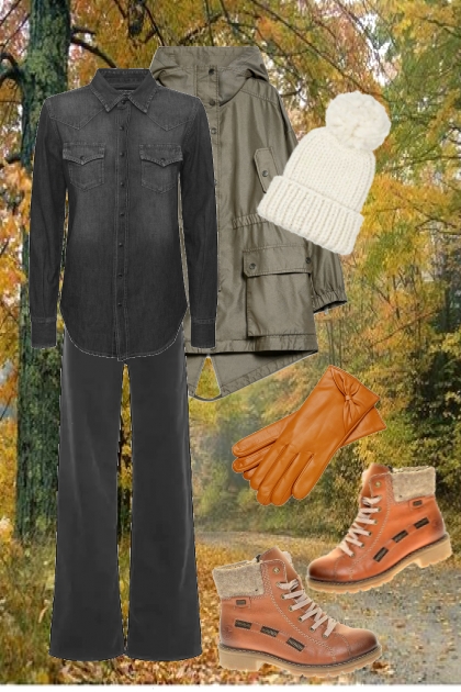 Walk in autumn forest- Fashion set