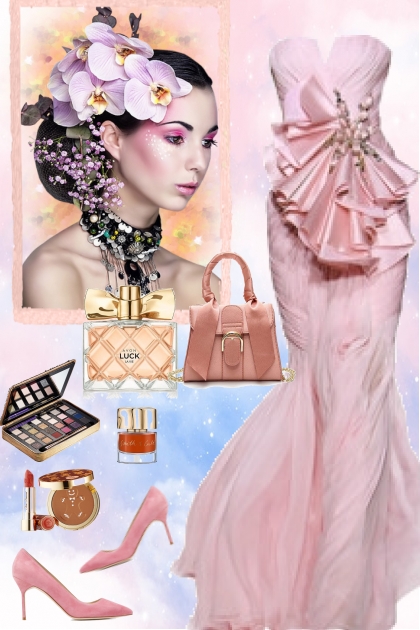 Pink evening dress 2- Modekombination