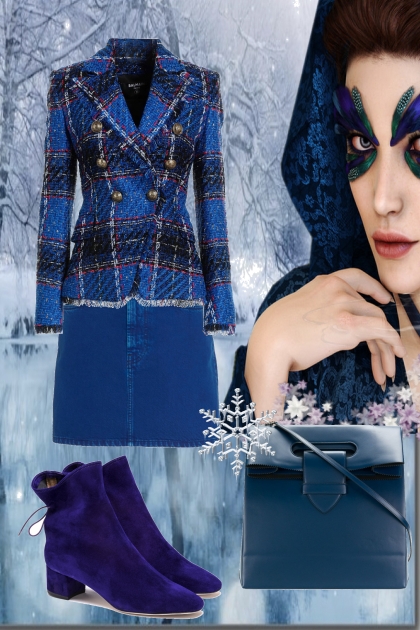 Royal blue for winter- Combinaciónde moda