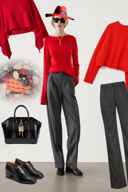 Red pullover 2- Fashion set