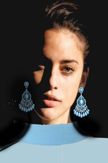 Turquoise earrings- Modna kombinacija