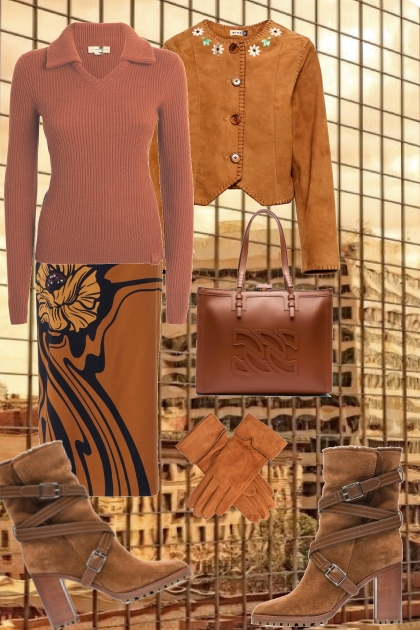 Elegant terracotta 2- combinação de moda