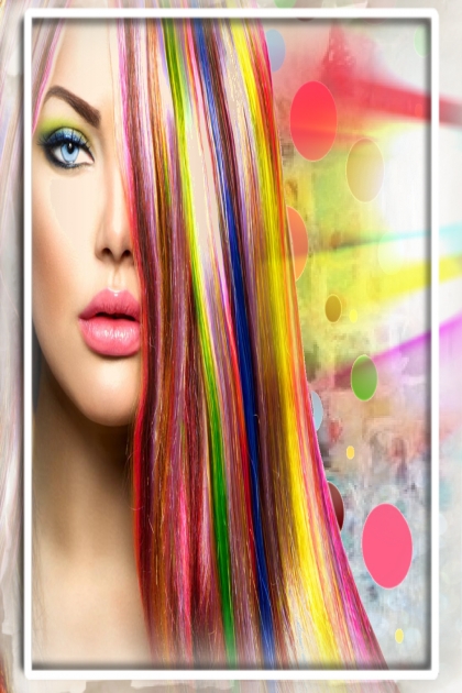 Rainbow portrait- Combinazione di moda