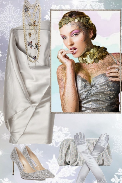 Silver glamour- Combinazione di moda