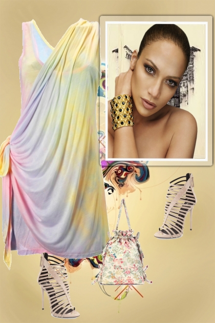 Rainbow dress 2- Fashion set