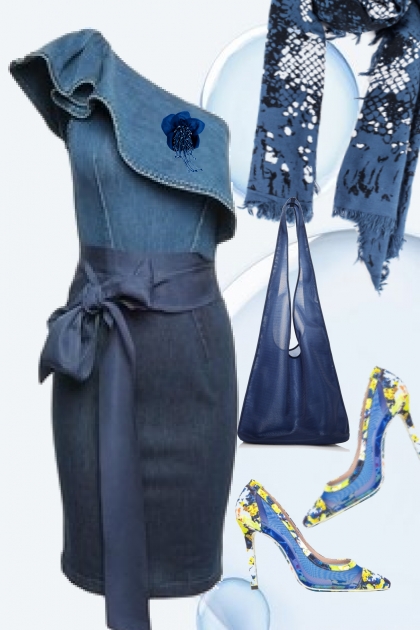 Romantic denim outfit- Modekombination